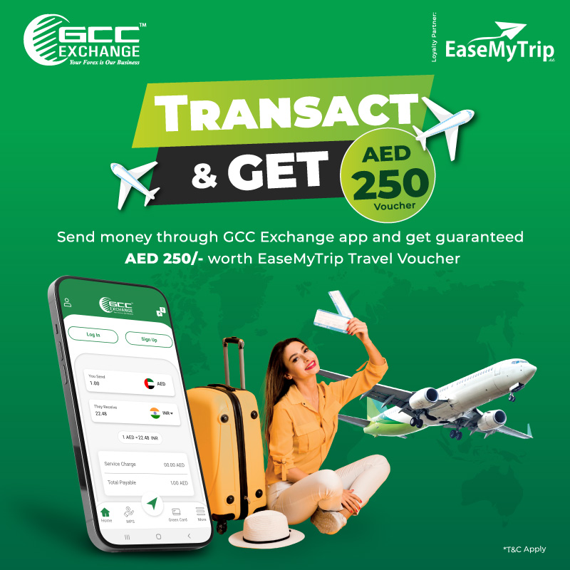 GCC Exchange Partners With EaseMyTrip to Offer Travel Vouchers Worth AED 250