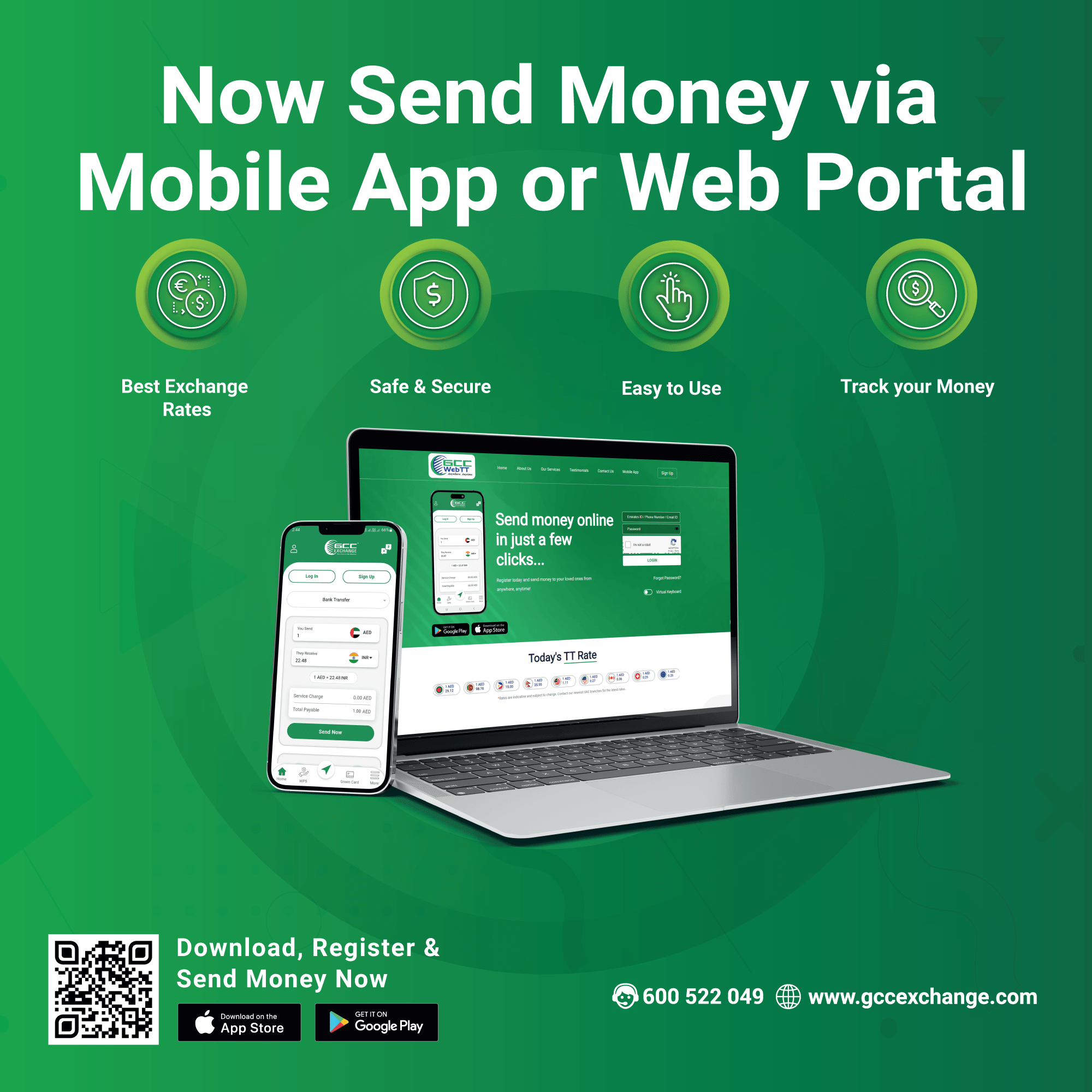 GCC Exchange Launches Revolutionary Money Transfer Mobile App and Web Portal, Paving the Way for Seamless Financial Transactions